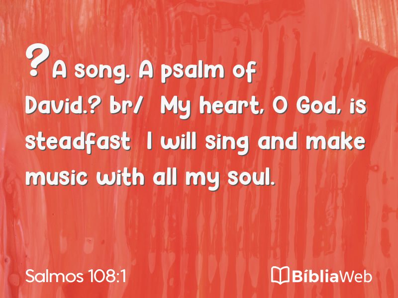 Salmos 108:1 em imagem para compartilhar
