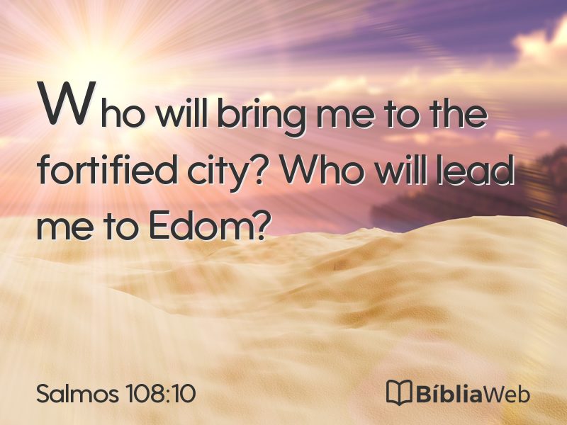 Salmos 108:10 em imagem para compartilhar