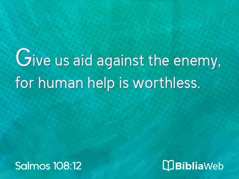 Salmos 108:12 em imagem para compartilhar