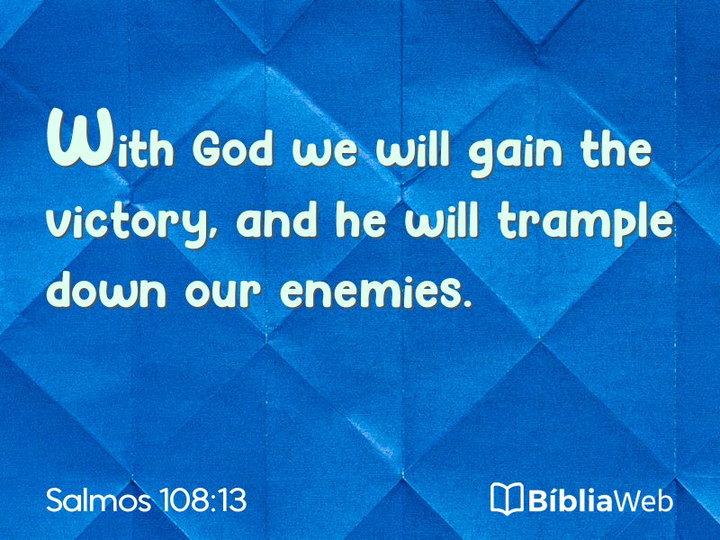 Salmos 108:13 em imagem para compartilhar