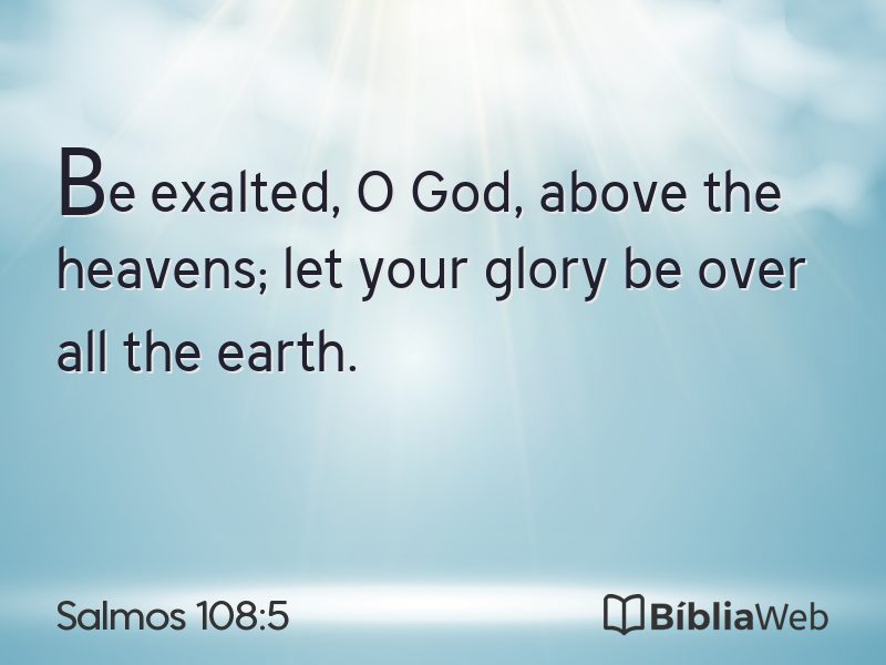Salmos 108:5 em imagem para compartilhar