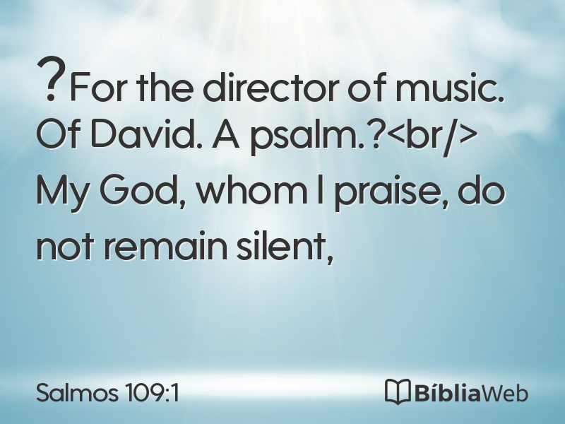 Salmos 109:1 em imagem para compartilhar