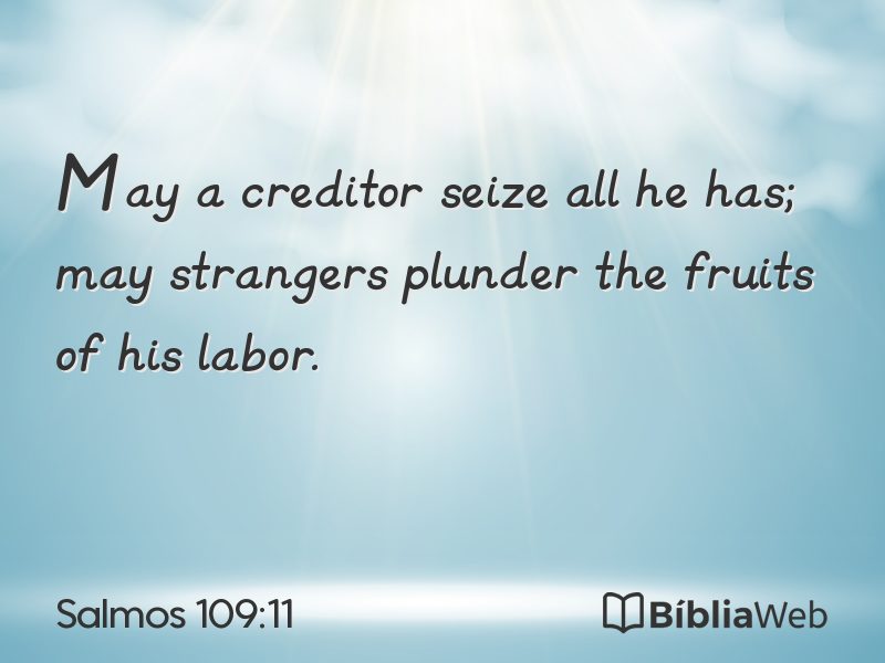 Salmos 109:11 em imagem para compartilhar