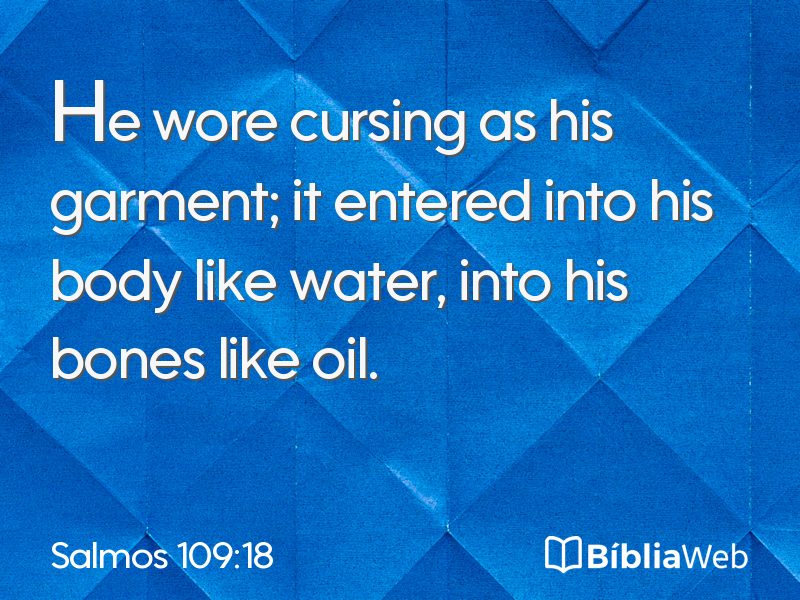 Salmos 109:18 em imagem para compartilhar