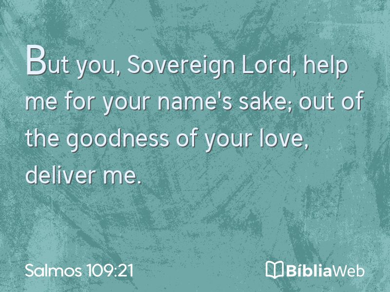 Salmos 109:21 em imagem para compartilhar