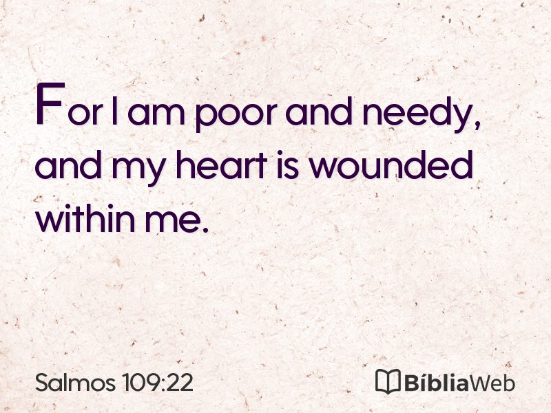 Salmos 109:22 em imagem para compartilhar