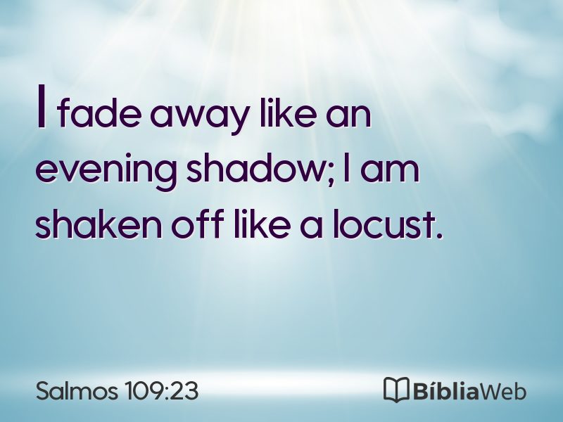 Salmos 109:23 em imagem para compartilhar