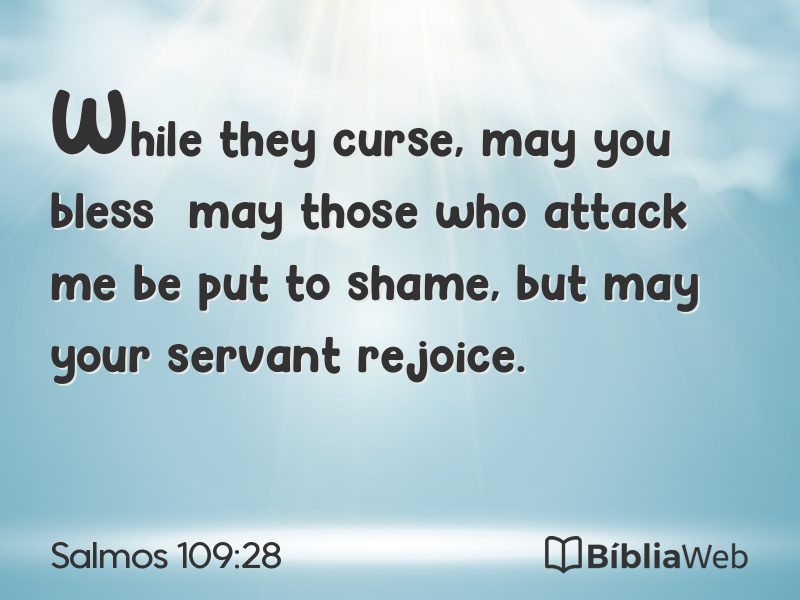 Salmos 109:28 em imagem para compartilhar