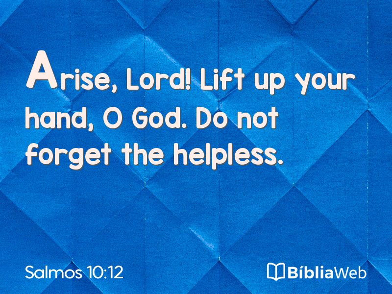 Salmos 10:12 em imagem para compartilhar