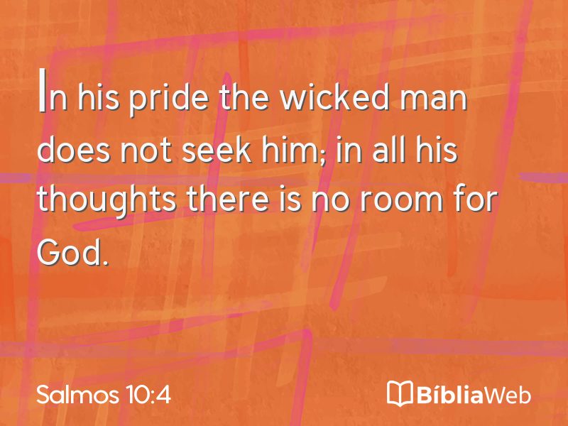 Salmos 10:4 em imagem para compartilhar