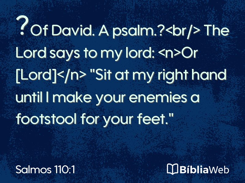 Salmos 110:1 em imagem para compartilhar