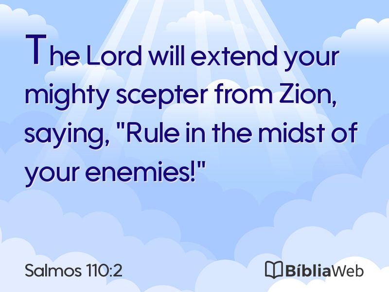 Salmos 110:2 em imagem para compartilhar