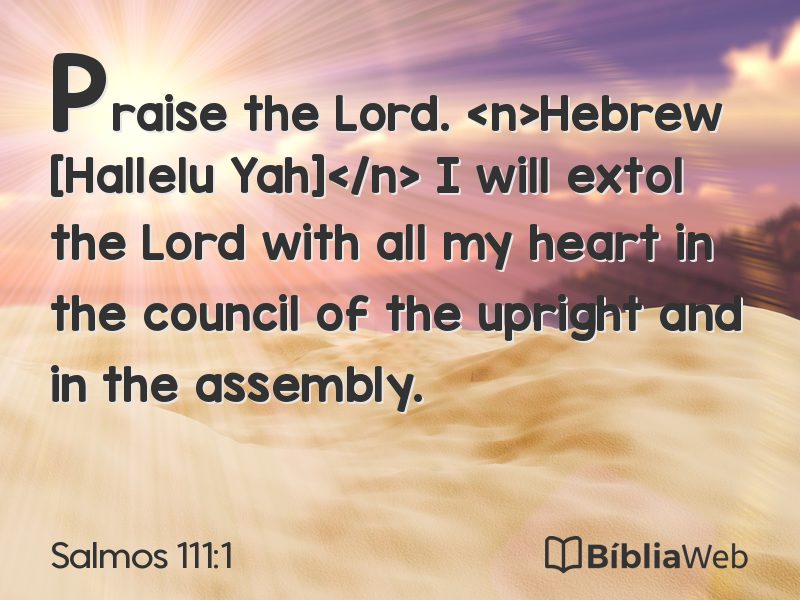 Salmos 111:1 em imagem para compartilhar
