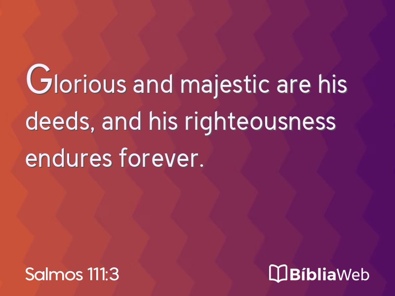 Salmos 111:3 em imagem para compartilhar