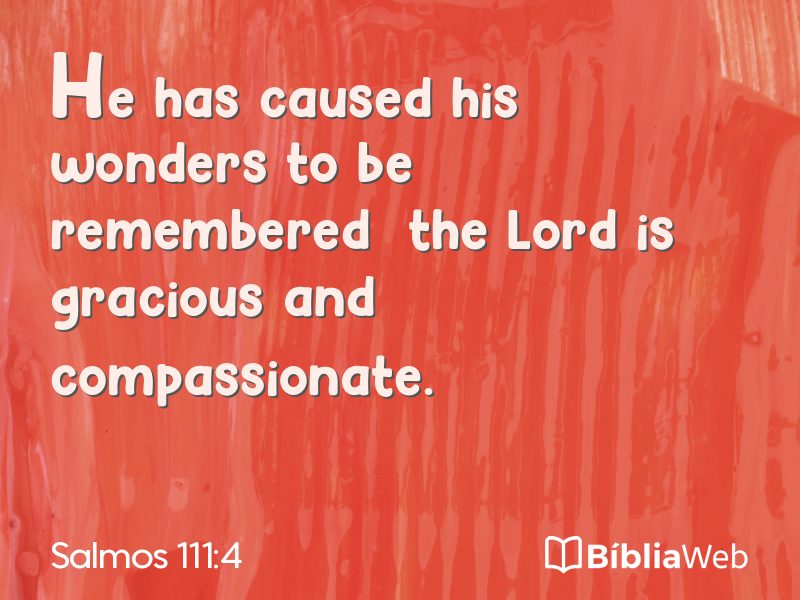 Salmos 111:4 em imagem para compartilhar