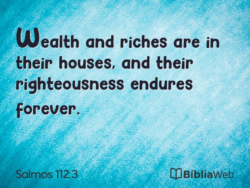Salmos 112:3 em imagem para compartilhar