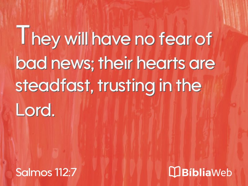 Salmos 112:7 em imagem para compartilhar