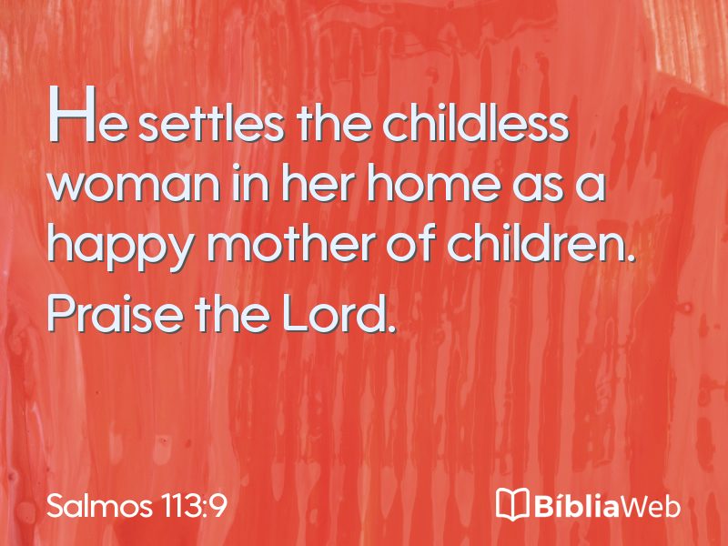 Salmos 113:9 em imagem para compartilhar