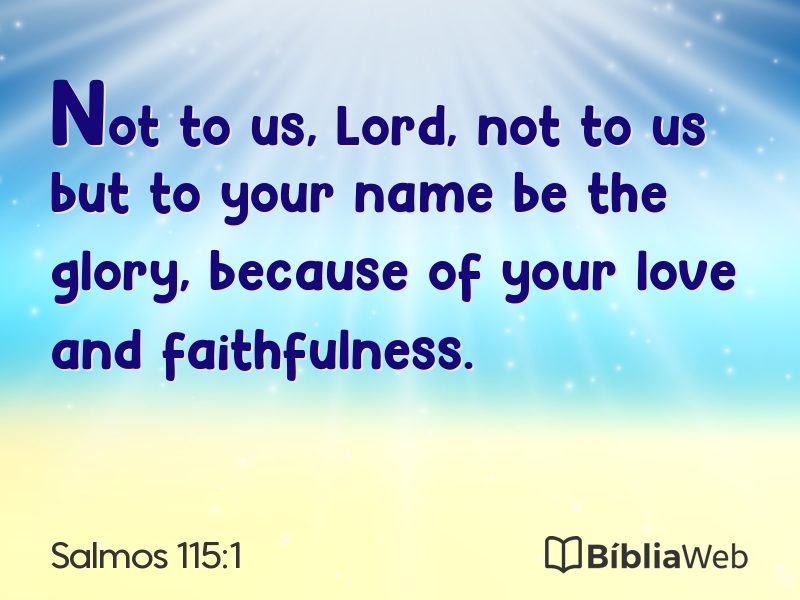 Salmos 115:1 em imagem para compartilhar