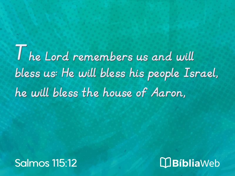 Salmos 115:12 em imagem para compartilhar