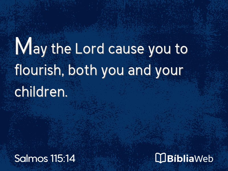 Salmos 115:14 em imagem para compartilhar