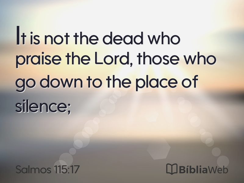 Salmos 115:17 em imagem para compartilhar
