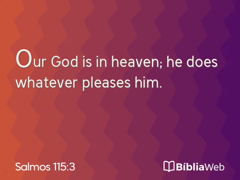 Salmos 115:3 em imagem para compartilhar