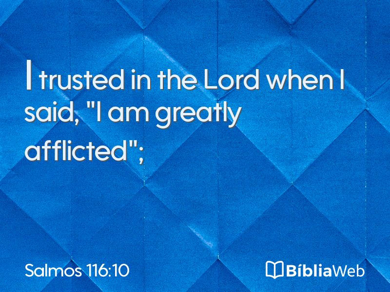 Salmos 116:10 em imagem para compartilhar