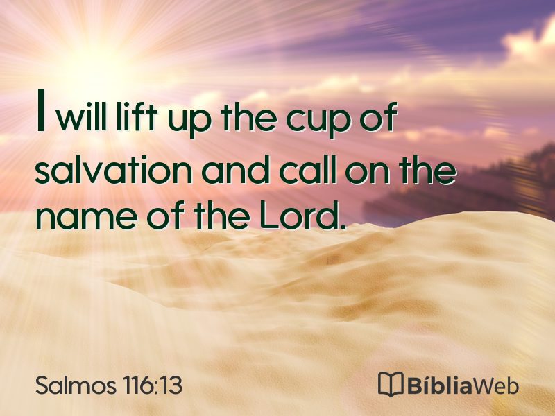 Salmos 116:13 em imagem para compartilhar