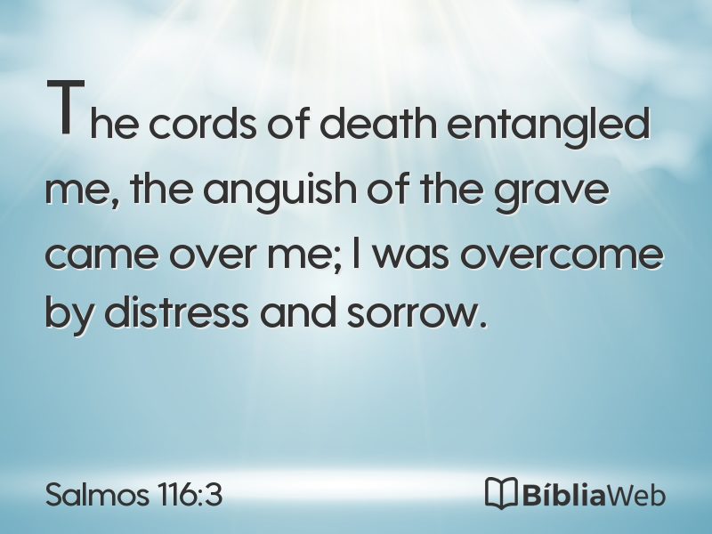 Salmos 116:3 em imagem para compartilhar