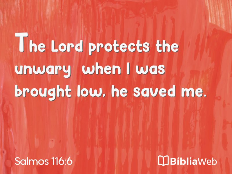 Salmos 116:6 em imagem para compartilhar