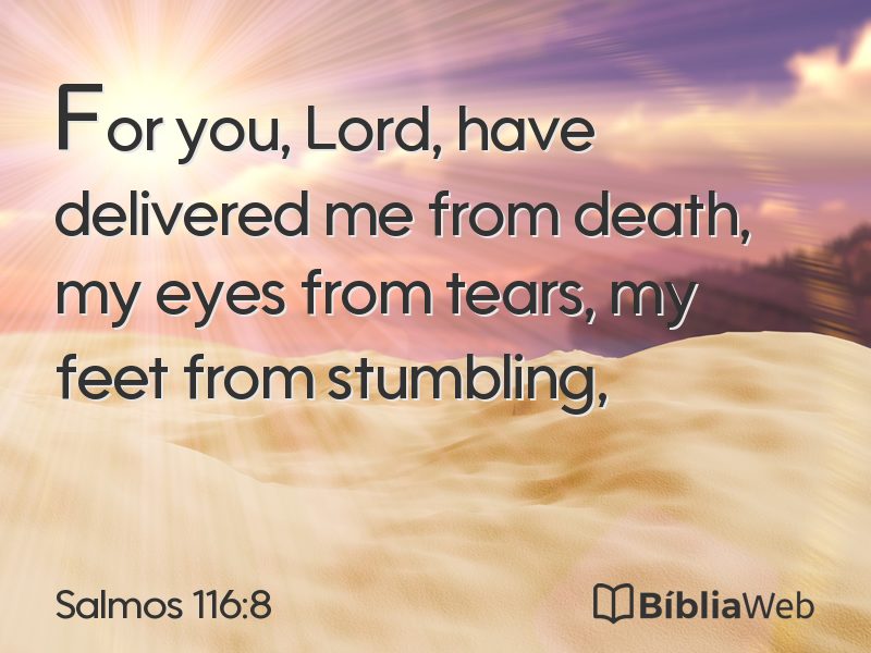 Salmos 116:8 em imagem para compartilhar