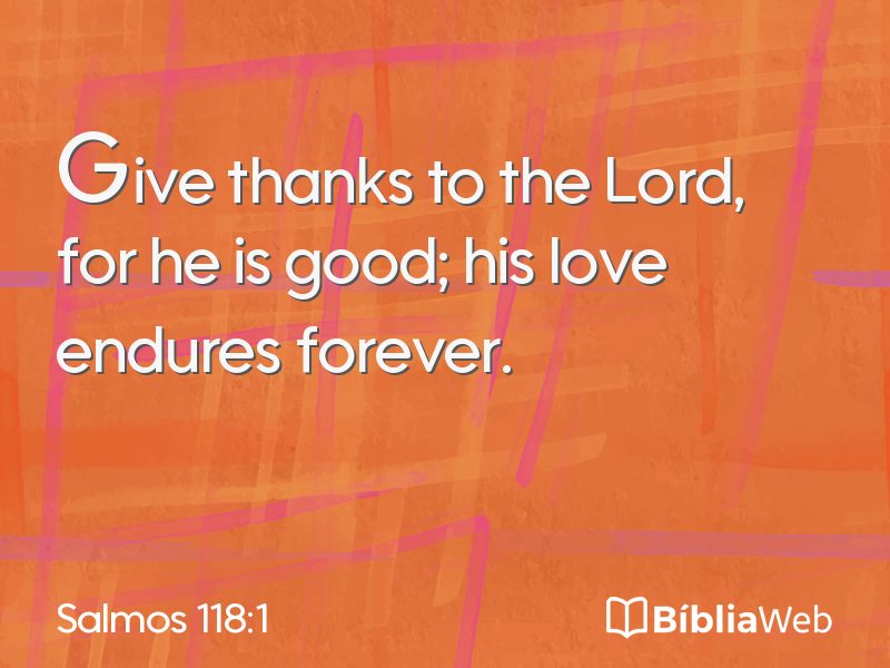 Salmos 118:1 em imagem para compartilhar