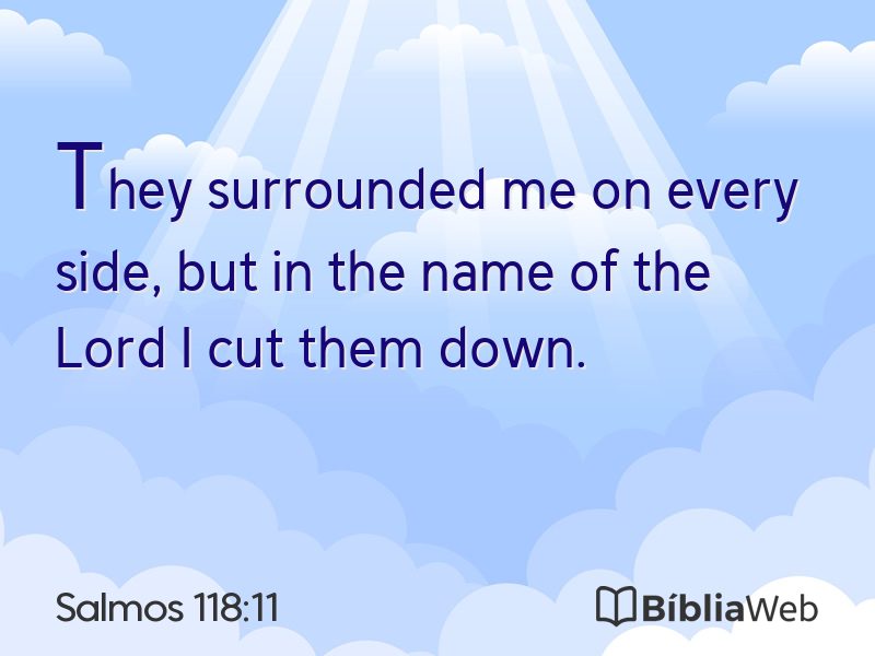 Salmos 118:11 em imagem para compartilhar