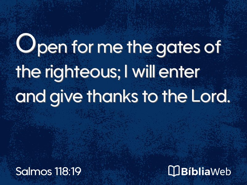 Salmos 118:19 em imagem para compartilhar