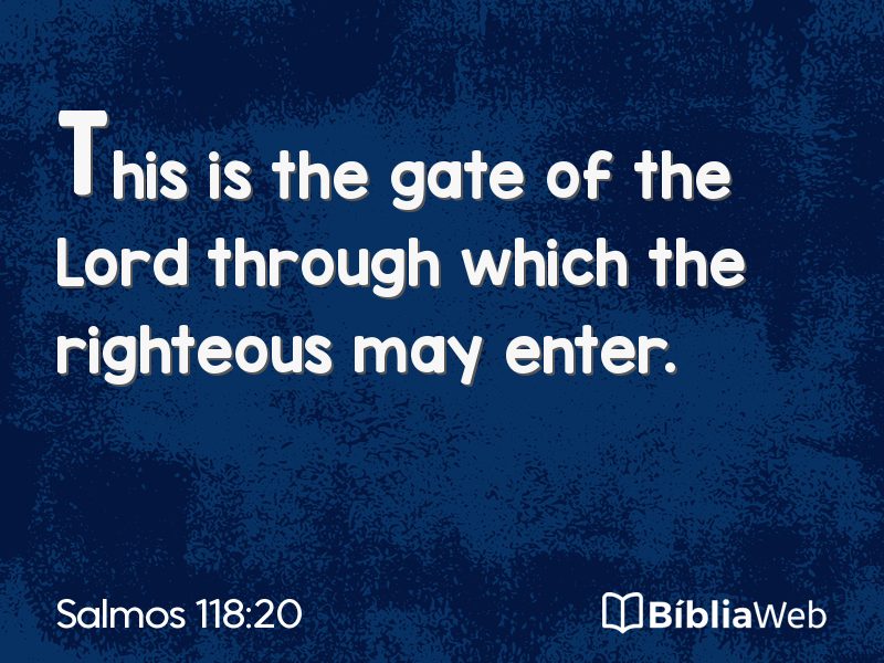Salmos 118:20 em imagem para compartilhar