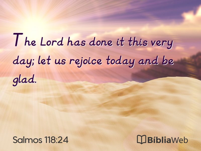 Salmos 118:24 em imagem para compartilhar