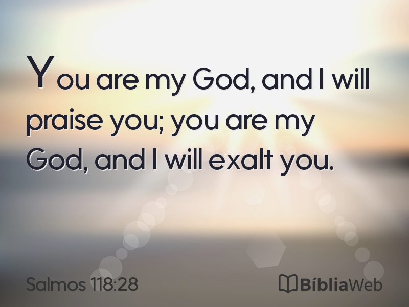 Salmos 118:28 em imagem para compartilhar