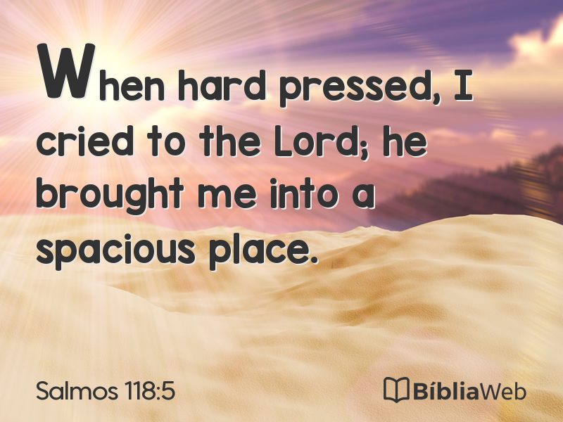 Salmos 118:5 em imagem para compartilhar