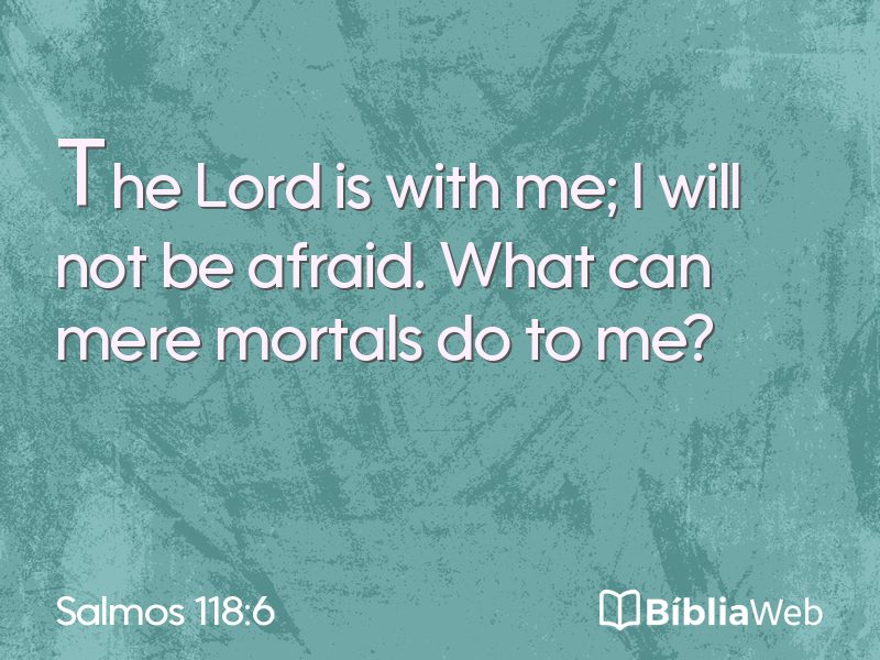 Salmos 118:6 em imagem para compartilhar