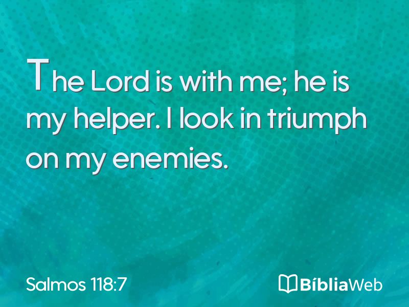 Salmos 118:7 em imagem para compartilhar