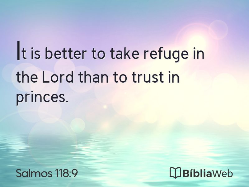 Salmos 118:9 em imagem para compartilhar