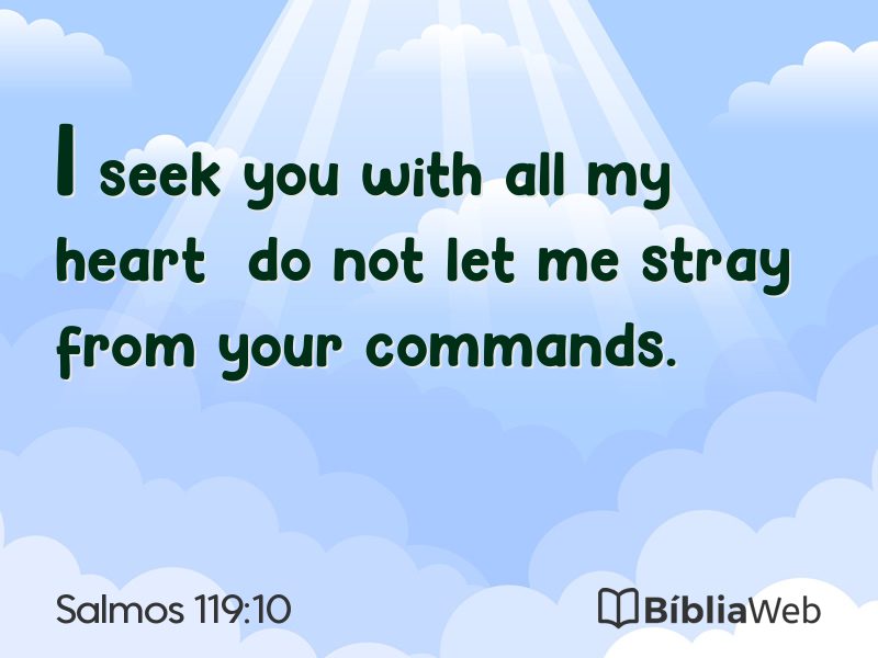 Salmos 119:10 em imagem para compartilhar