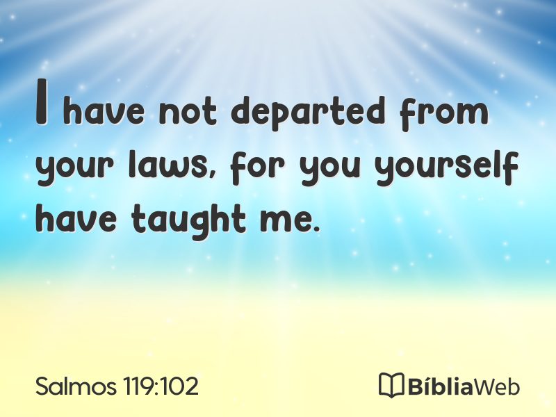 Salmos 119:102 em imagem para compartilhar