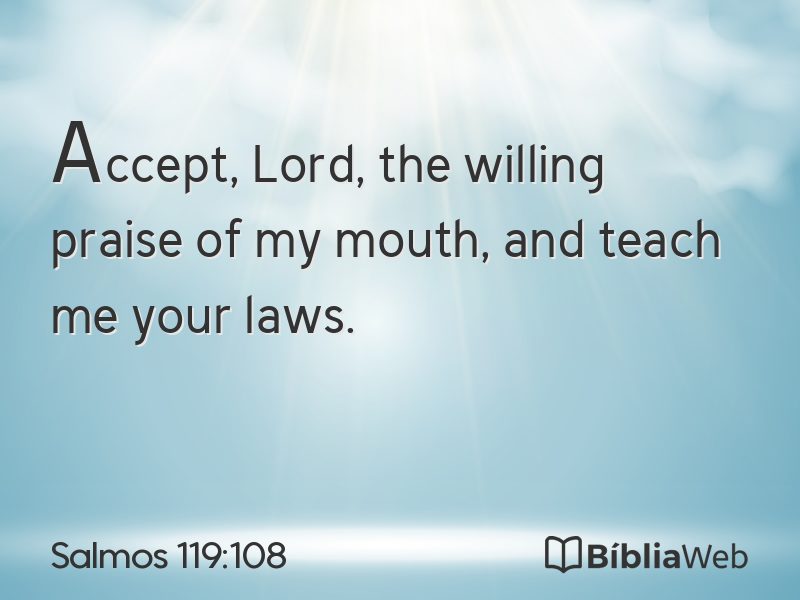 Salmos 119:108 em imagem para compartilhar