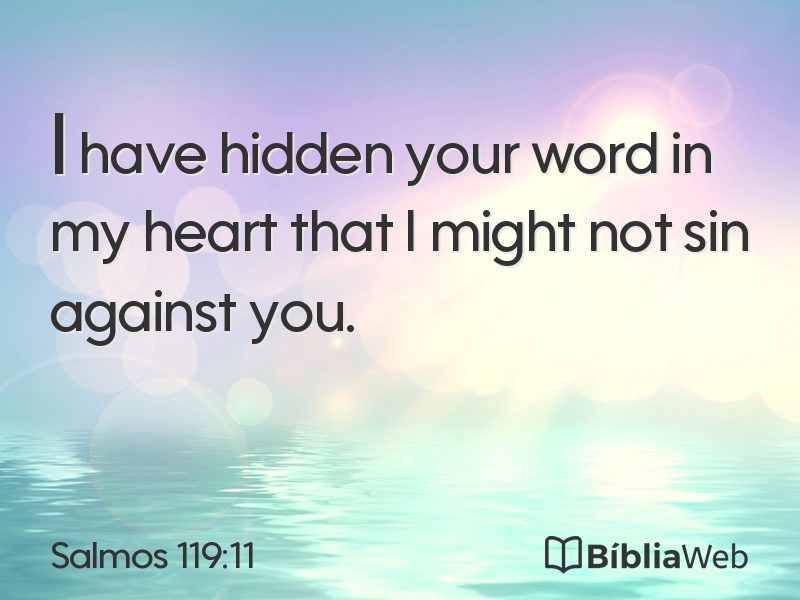 Salmos 119:11 em imagem para compartilhar