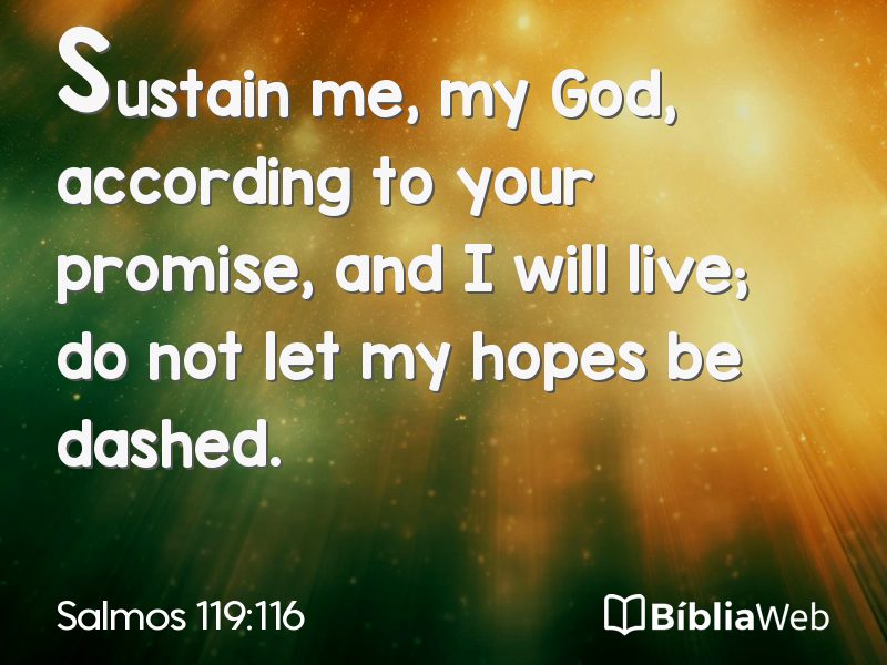 Salmos 119:116 em imagem para compartilhar