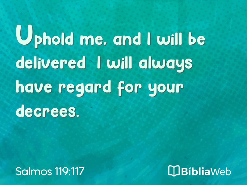 Salmos 119:117 em imagem para compartilhar