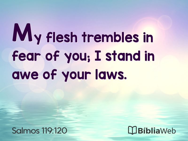 Salmos 119:120 em imagem para compartilhar