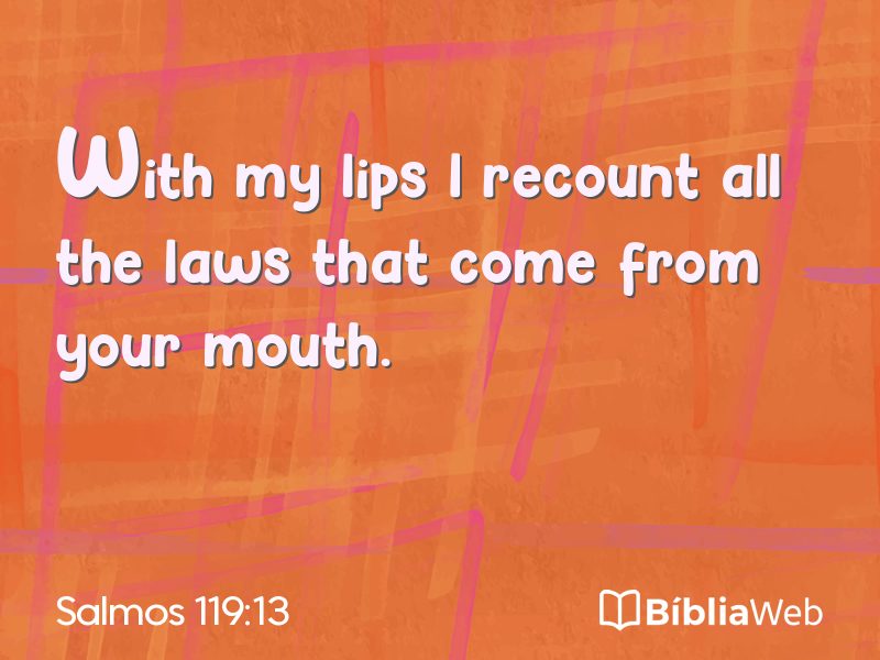 Salmos 119:13 em imagem para compartilhar
